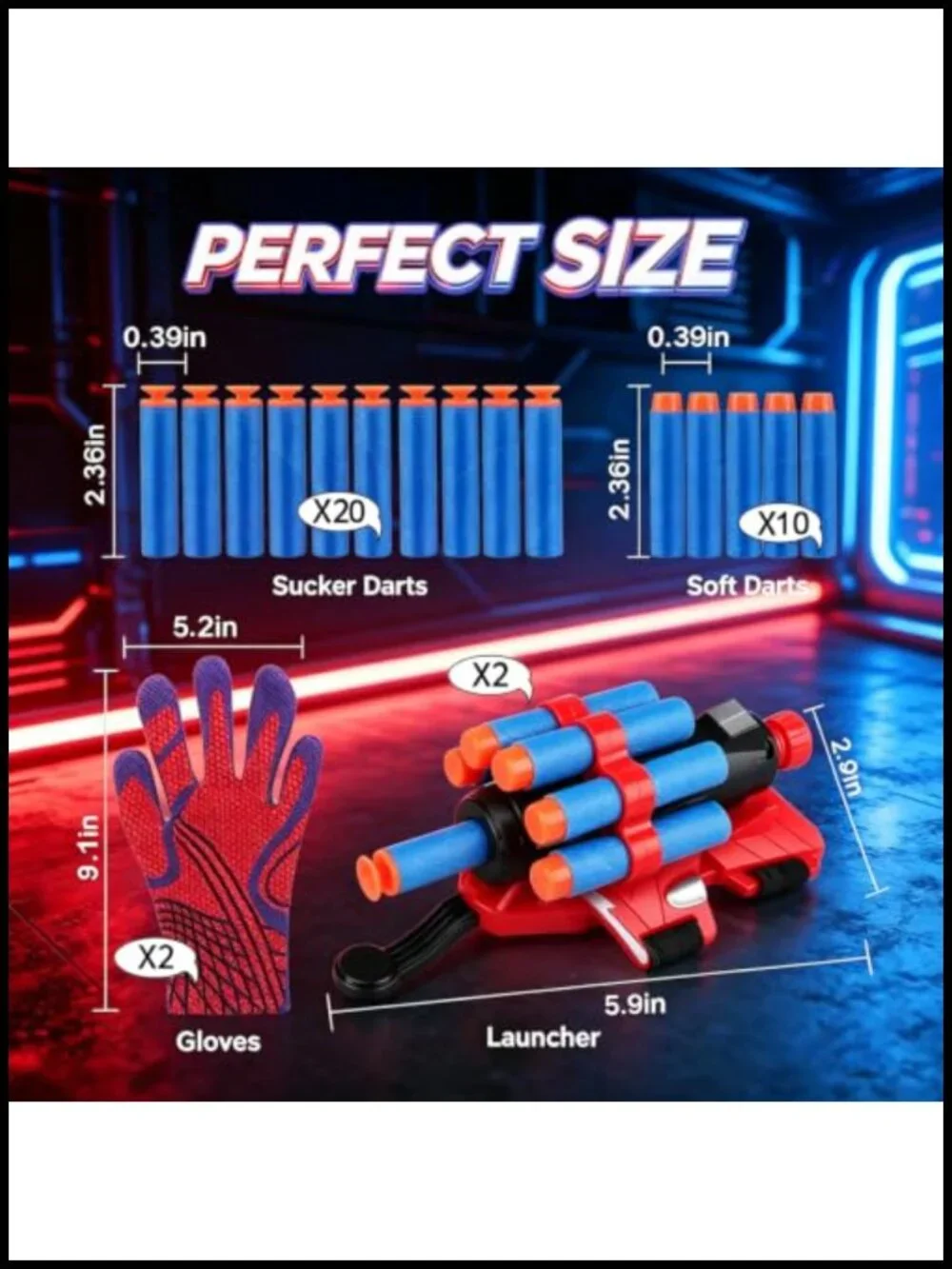2 Pack Spider Web Shooters Wrist Launcher Toy with Sucker Darts for Kids-